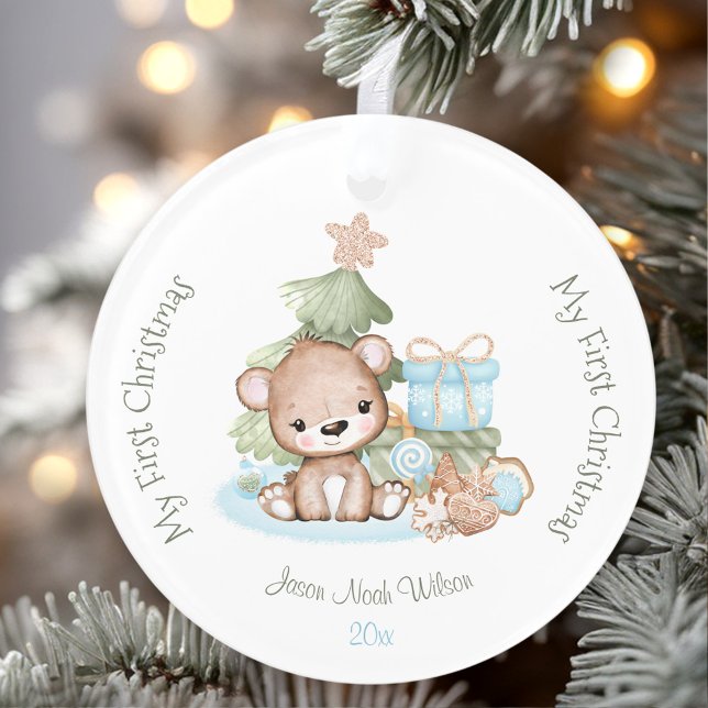 Cute Baby's First Christmas Ornament Acrylic (Cute Baby's First Christmas Ornament Acrylic)