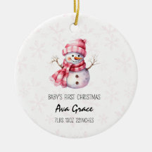 Cute Baby's First Christmas Winter Snowman 