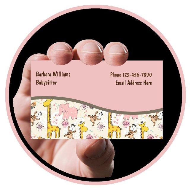 Cute Babysitting Theme Business Card (Creator Uploaded)
