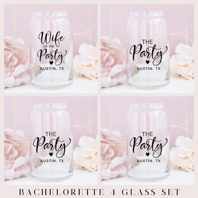 Cute Bachelorette Party Can Glass (Creator Uploaded)