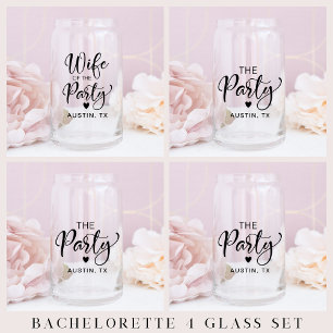 Cute Bachelorette Party Can Glass