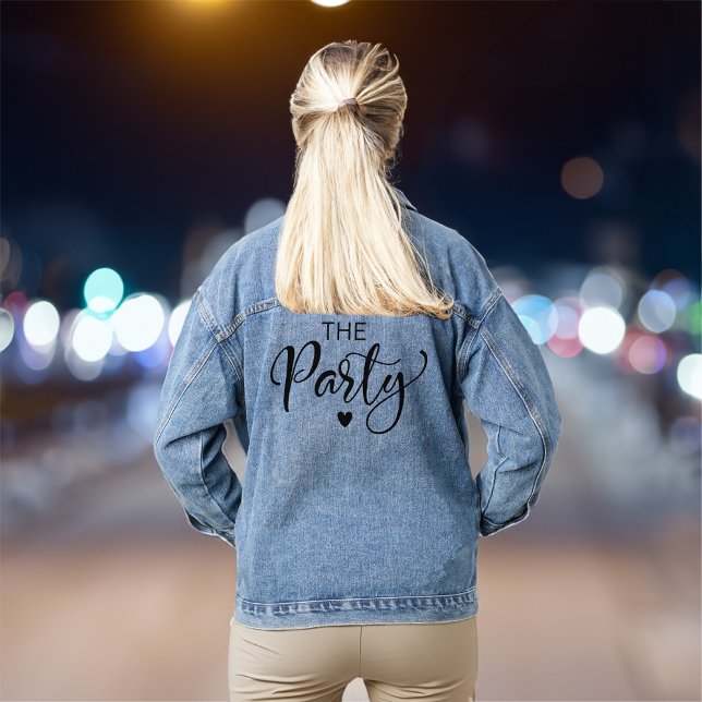 Cute Bachelorette Party Denim Jacket (Cute jacket for the bridesmaids and besties bringing the party to the bride's bachelorette)