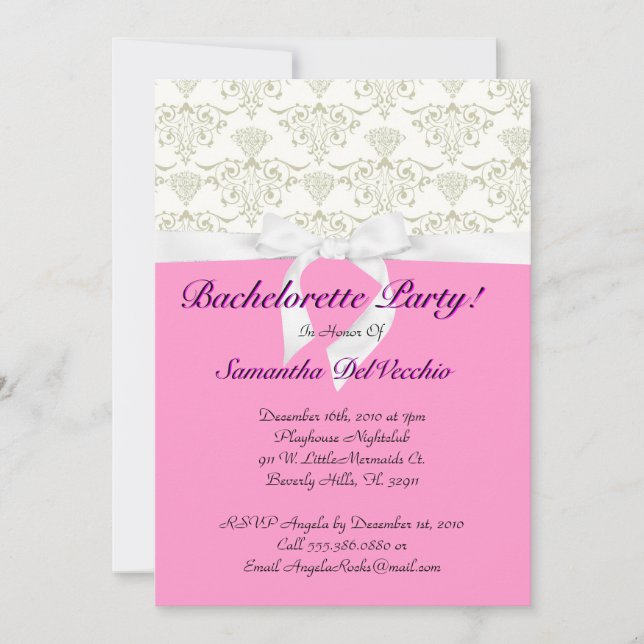 CUTE Bachelorette Party Design Invitation (Front)