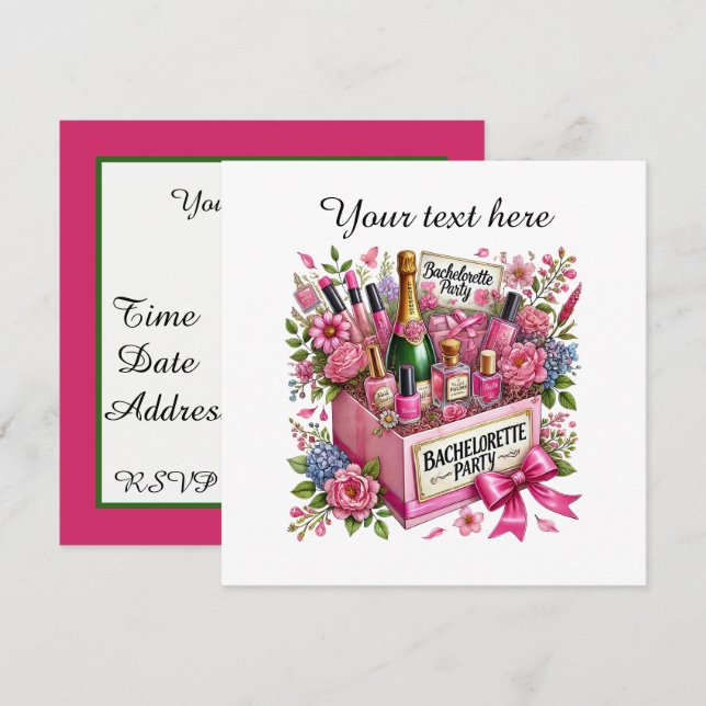 Cute Bachelorette party  Invitation (Front/Back)