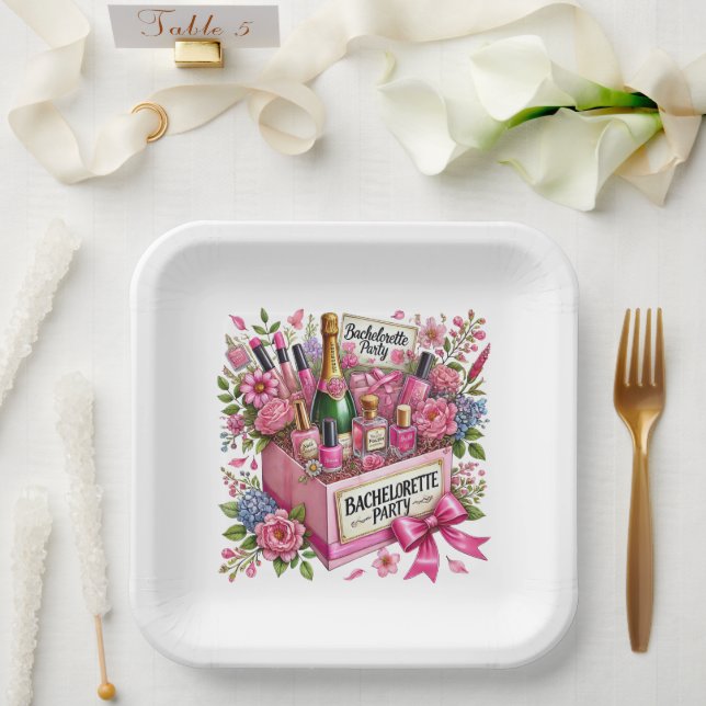 Cute Bachelorette party Paper Plate (Wedding)