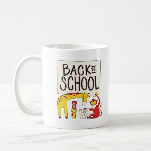 Cute Back to School Animals Safety Design Coffee Mug