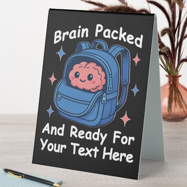 Cute Back-to-School Customisable “Brain Ready" (In SItu (Table))