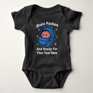 Cute Back-to-School Customisable “Brain Ready" Baby Bodysuit