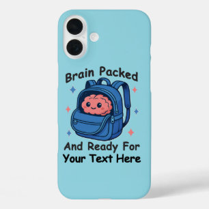 Cute Back-to-School Customisable “Brain Ready" iPhone 16 Plus Case