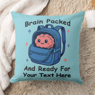 Cute Back-to-School Customisable “Brain Ready" Cushion