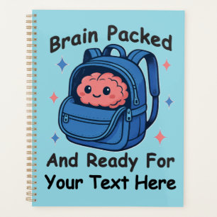 Cute Back-to-School Customisable “Brain Ready" Planner