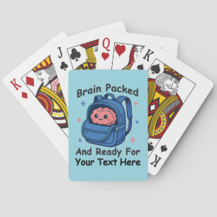 Cute Back-to-School Customisable “Brain Ready" Playing Cards