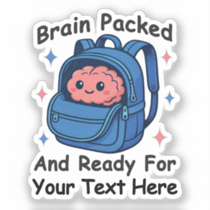 Cute Back-to-School Customizable “Brain Ready"