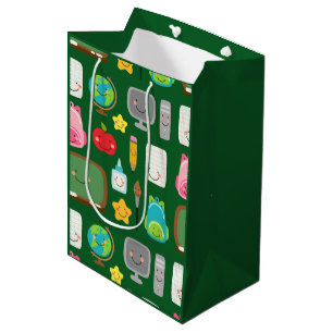 Cute Back to School Kawaii Classroom Supplies Medium Gift Bag