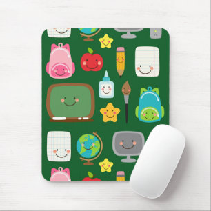 Cute Back to School Kawaii Classroom Supplies Mouse Pad