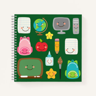 Cute Back to School Kawaii Classroom Supplies Notebook