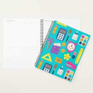 Cute Back to School Kawaii Classroom Supplies Planner