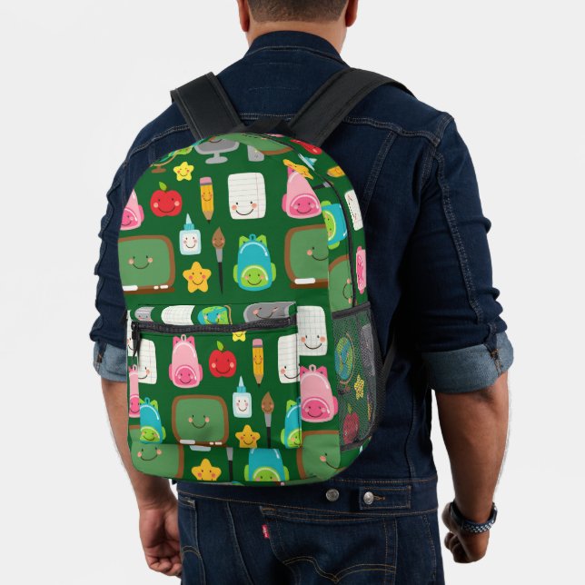 Cute Back to School Kawaii Classroom Supplies Printed Backpack (Insitu (Model))