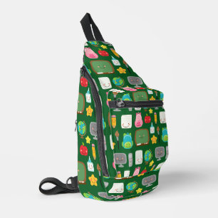Cute Back to School Kawaii Classroom Supplies Sling Bag