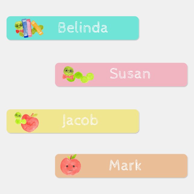 Cute back to school kid name labels (Group)