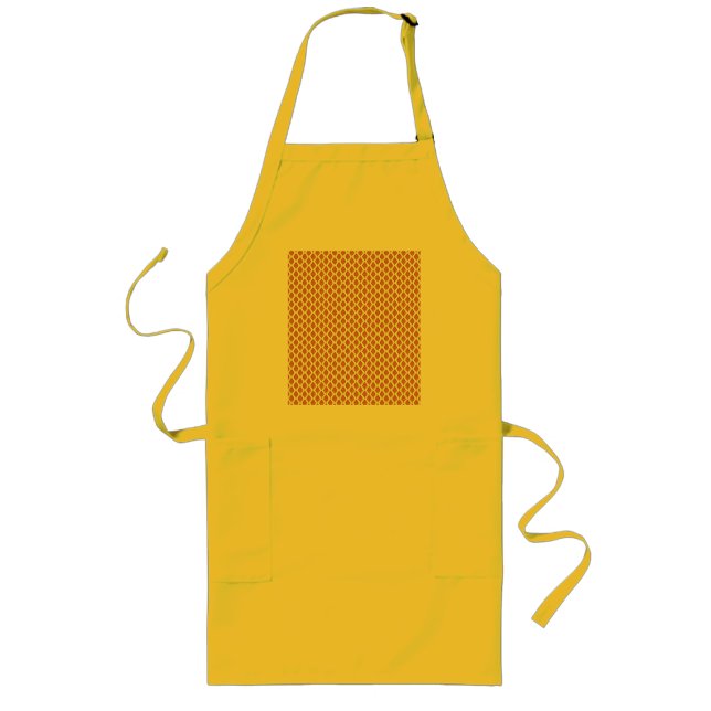 Cute Back to School Pastel Pattern Long Apron (Front)