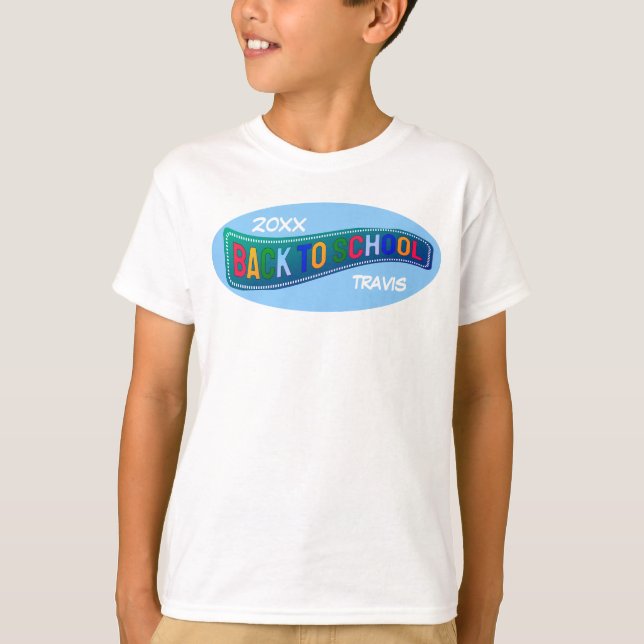  Cute Back to School Personalised T-Shirt (Front)