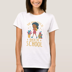 Cute Back to School Princess Girl Illustration T-Shirt