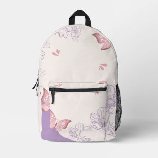 Cute backpack floral design
