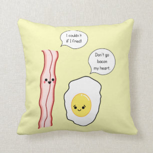 Cute Bacon and Egg Cartoon Cushion