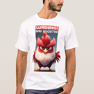 Cute Bad Rooster Illustration  T-Shirt