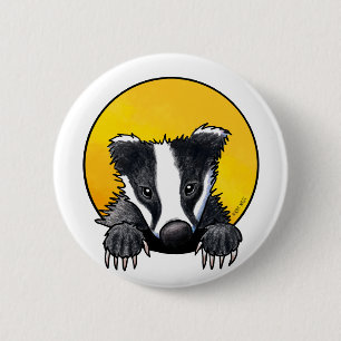 Cute Badger Button