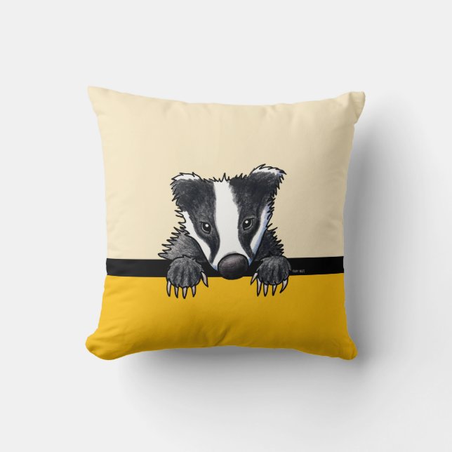 Cute Badger Cushion (Front)