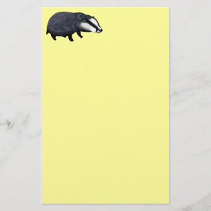 Cute badger stationery
