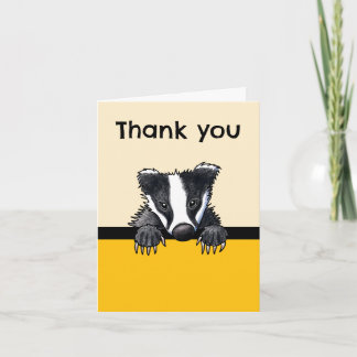 Cute Badger Thank You Card