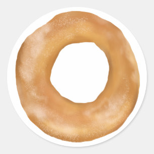 Cute “BAGEL” Hand painted  Classic Round Sticker