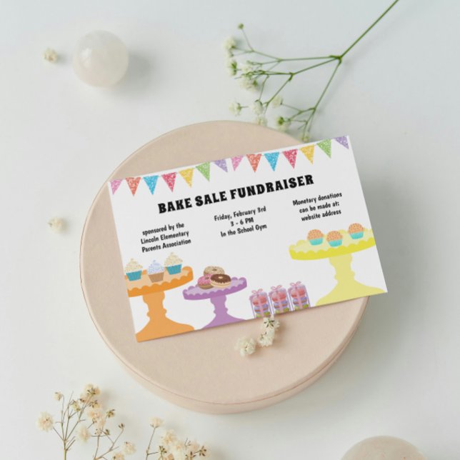 Cute Bake Sale Fundraiser Invitation (Creator Uploaded)
