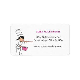 Cute Baker Girl Address Label