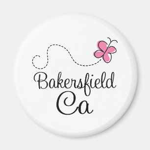 Cute Bakersfield CA California Butterfly Gift Magnet
