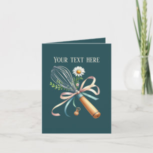 Cute Bakery whisk customisable Card