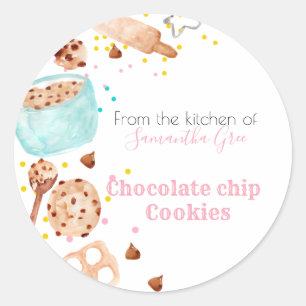 Cute baking food product sticker label