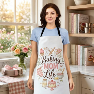 Cute Baking Mum Life Apron