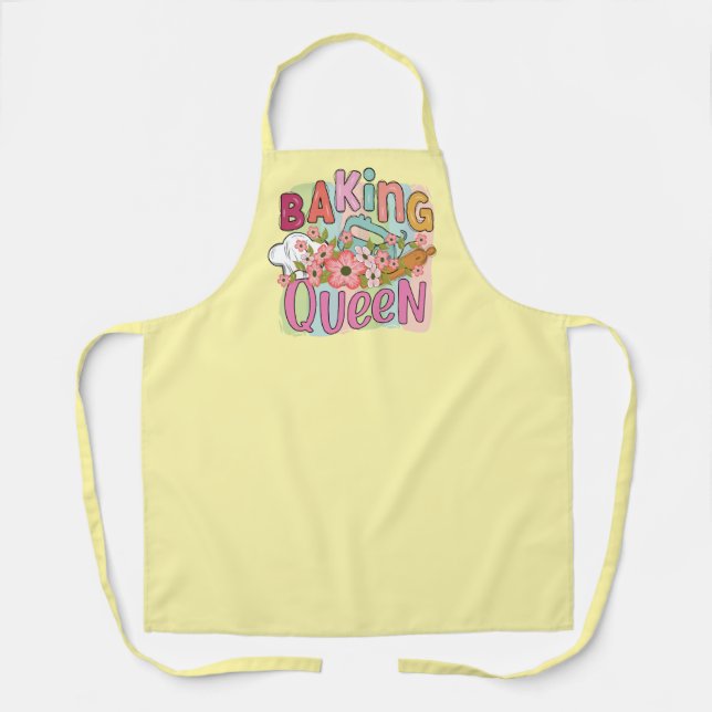 Cute baking Queen kitchen Apron (Front)