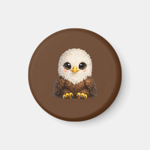 Cute Bald Eagle with Big Eyes Cosy Nature Magnet