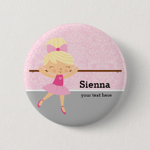 Cute Ballerina 6 Cm Round Badge