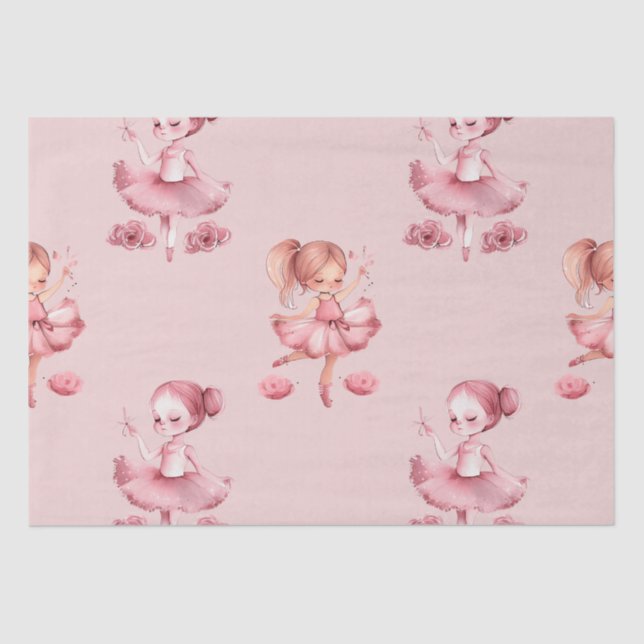 Cute Ballerina Design Tissue Paper (Front)