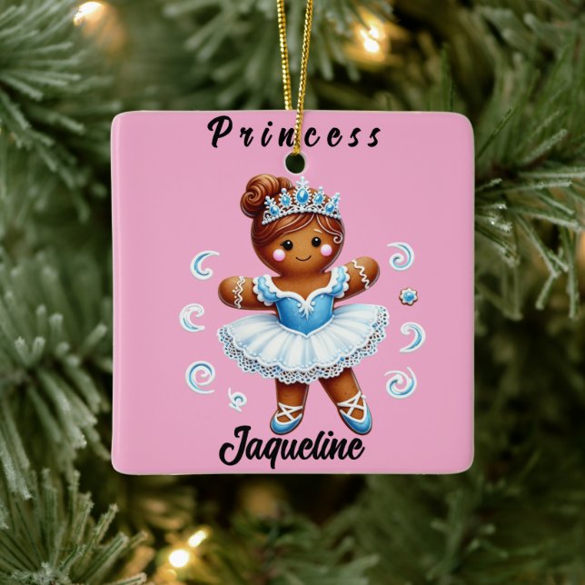 cute ballerina gingerbread girl Ornament (Tree)