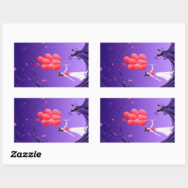 Cute Ballerina Heist - Fun That Sticks With You  Rectangular Sticker (Sheet)