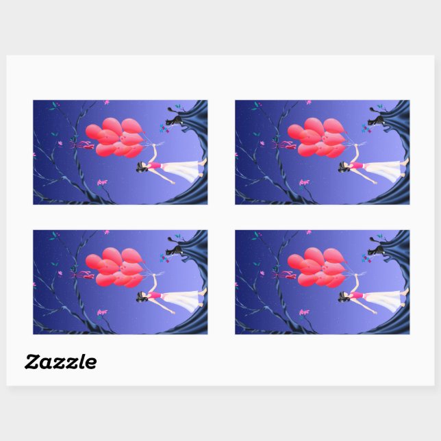 Cute Ballerina Heist - Fun That Sticks With You  Rectangular Sticker (Sheet)