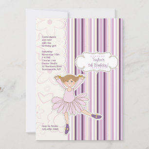 Cute Ballerina Invitation