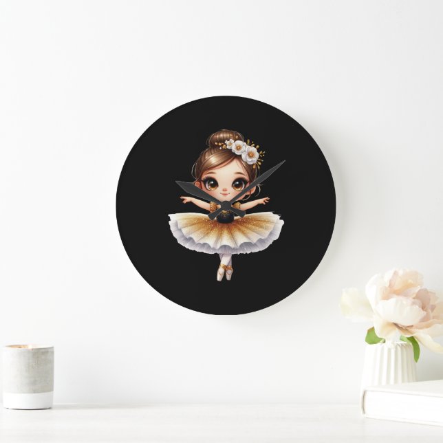 Cute Ballerina Large Clock (Home)